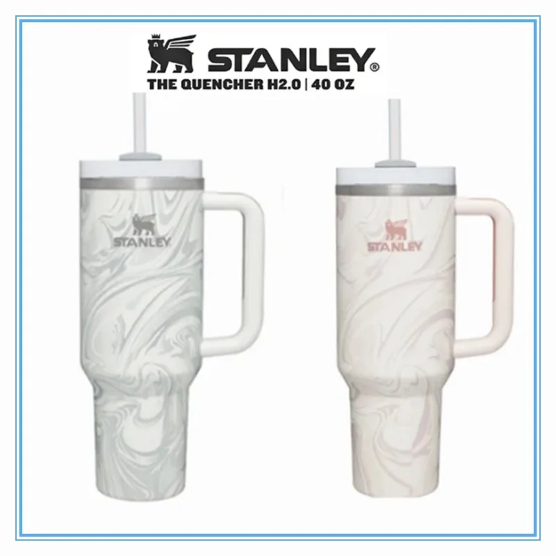 stanley 40 oz tumbler with handle cream