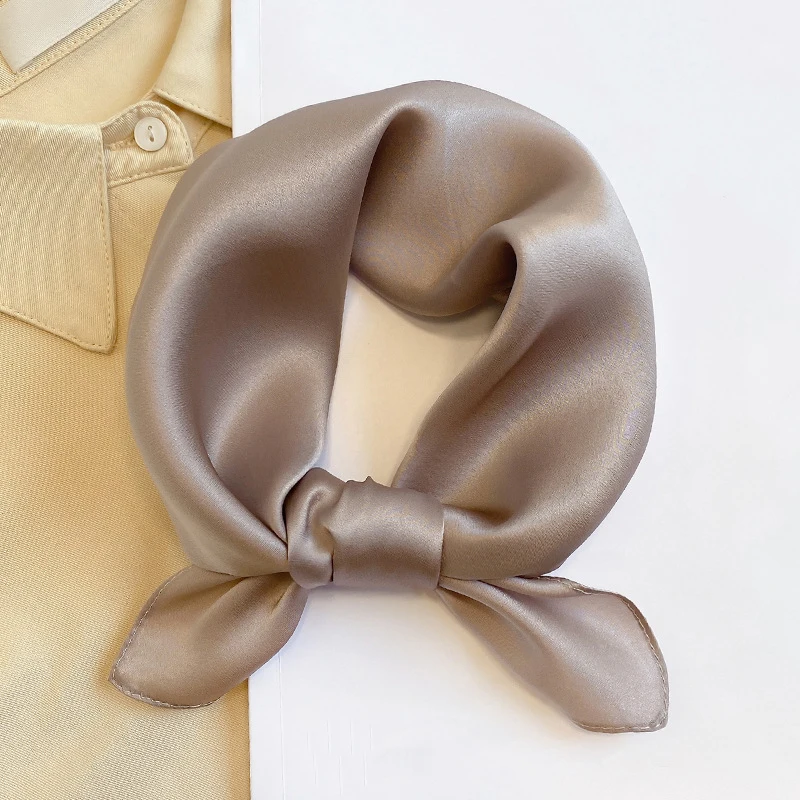 Silk Bandana Scarf - Luxury Square Wrap for Women High-Quality Kerchief Spring Fashion Shawl