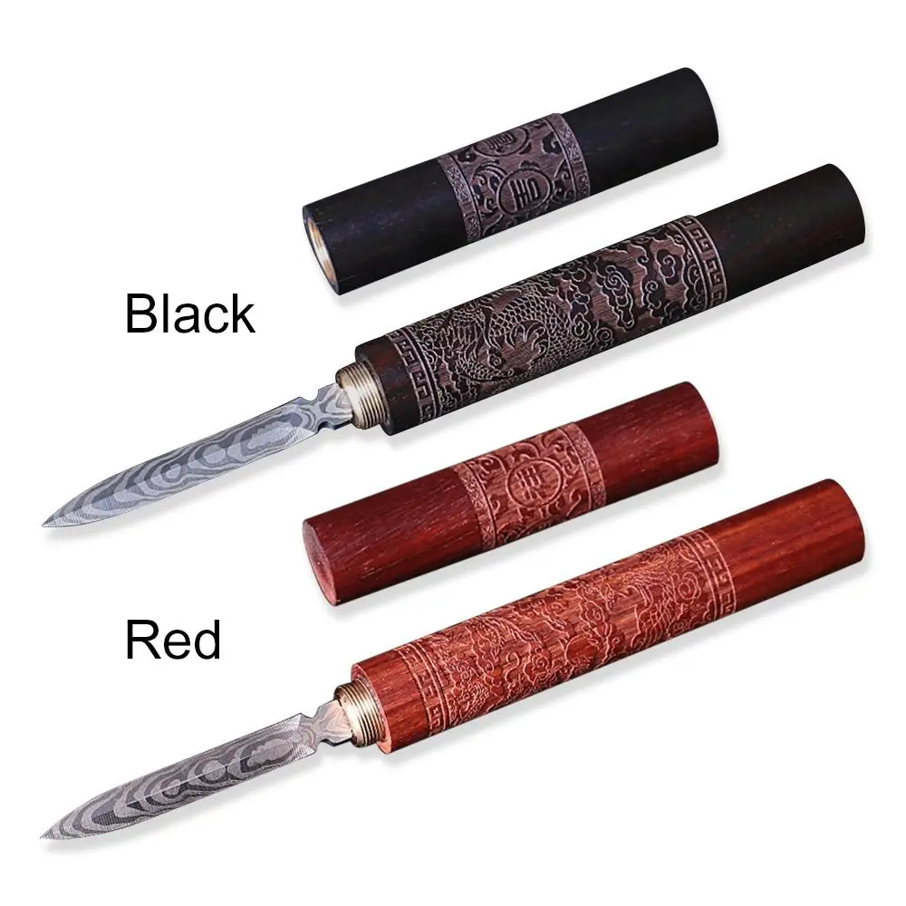 Durable Sandalwood Tea Knife Needle Pick Wood Handle Puer Tea Tools Cone Needle Breaking Prying Brick Professional Tool tea needle set