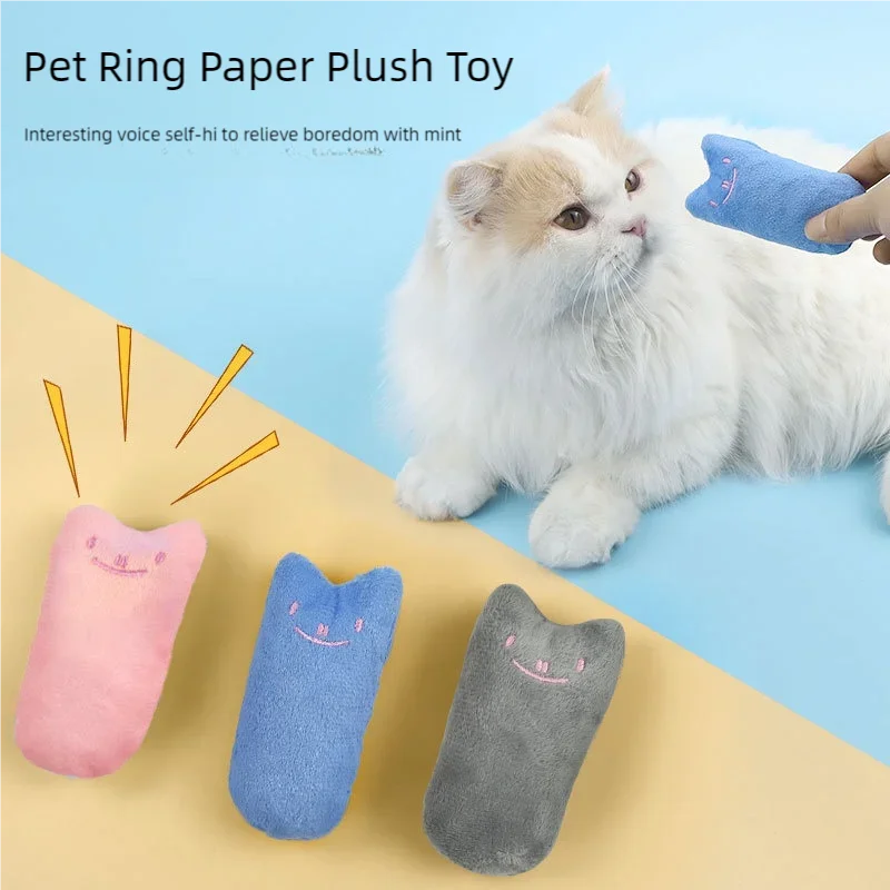 Interactive Catnip Plush Toy - Teeth Grinding  Chewing Toy for Cats