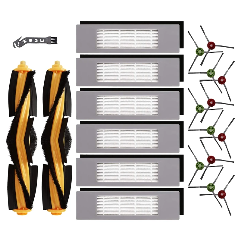 

24Pcs For Ecovacs Deebot Ozmo 920 950 T5 T8 T8 AIVI T8 Max T9 Max T9 Power N7 N8 N8+ Vacuum Cleaner Accessories