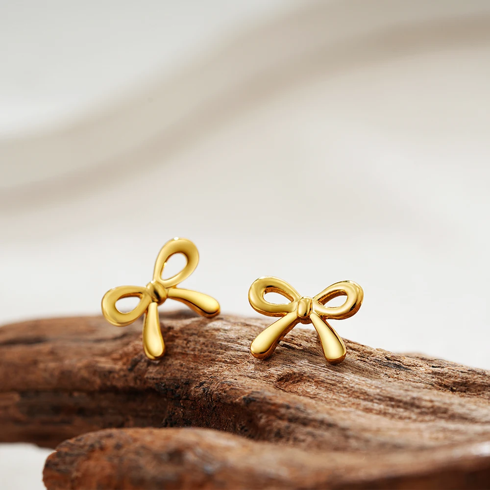3pair/set Small Tiny Bow Earrings for Women Stackable Cartilage Multiple Piercing Ribbon Metal Stud Earring Fashion Jewelry 4 3pair/set Small Tiny Bow Earrings for Women Stackable Cartilage Multiple Piercing Ribbon Metal Stud Earring Fashion Jewelry - Image 4