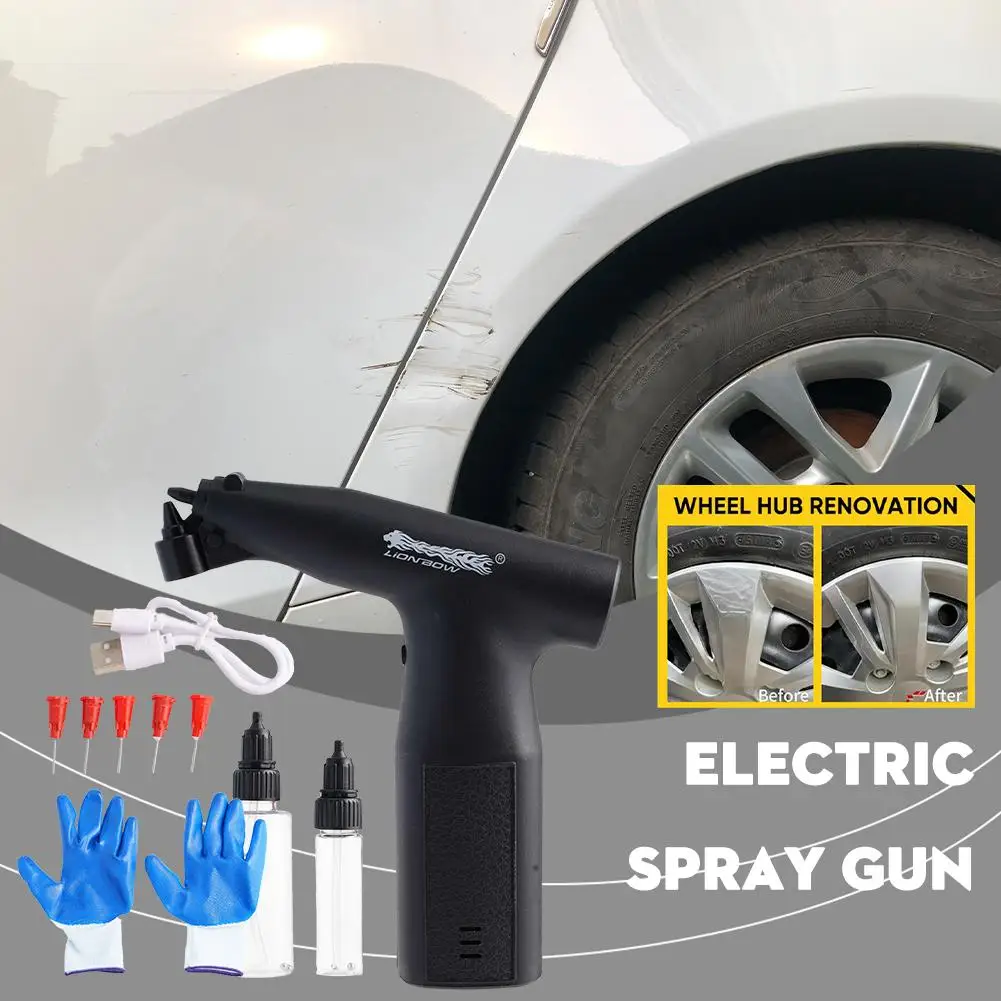 1set Electric Spray Paint Gun, Electric Spray Gun Paint Sprayer Cars Gun For Painting Car, Rechargeable Tools
