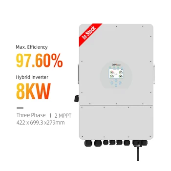 DAH Solar Inverter 8Kw 10Kw 12Kw 3 Phase Energy Storage System Hybrid Solar Inverter