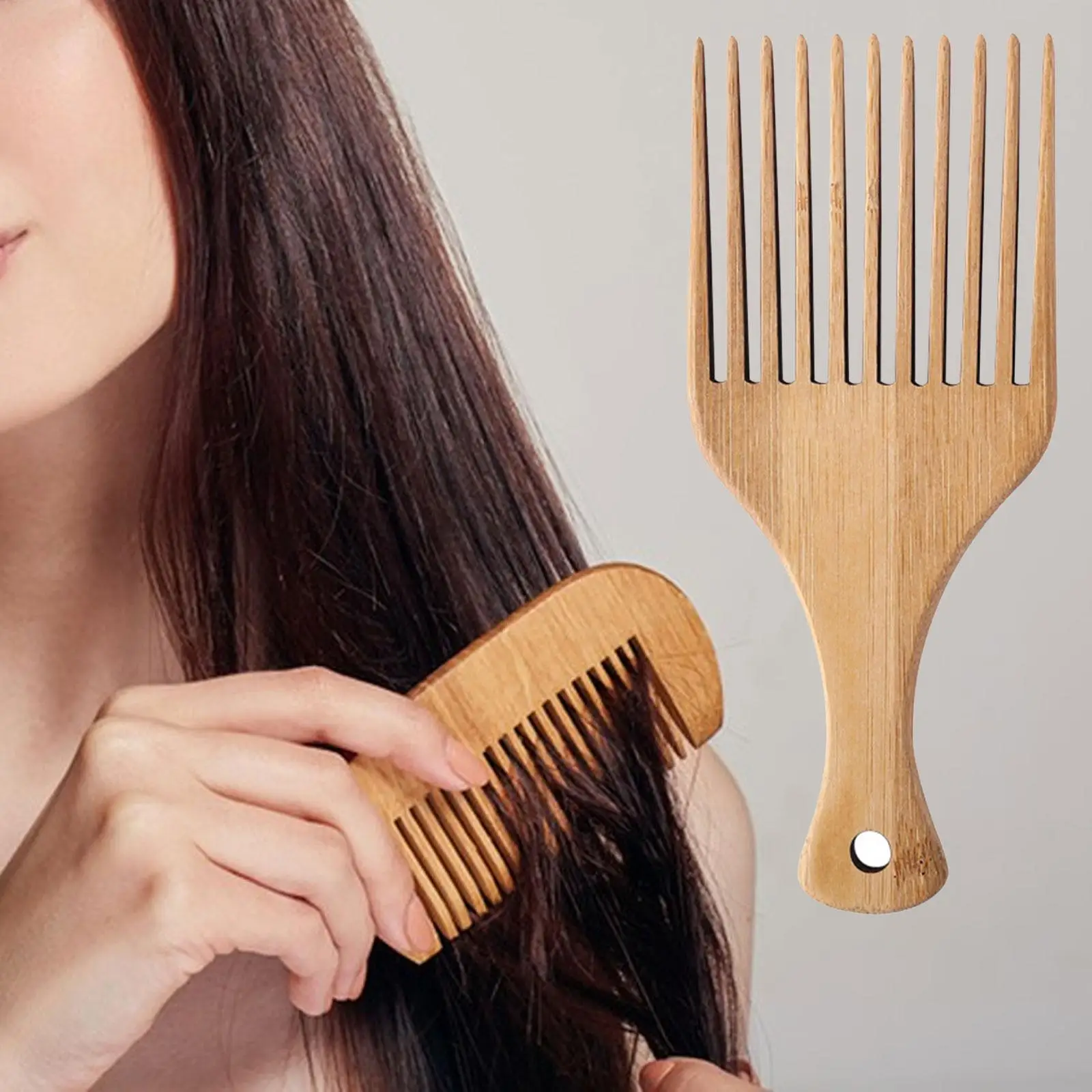 여성용 와이드 헤어 픽 빗, 나무 스트레이트 헤어 컬, 스타일링 빗, DIY 빗