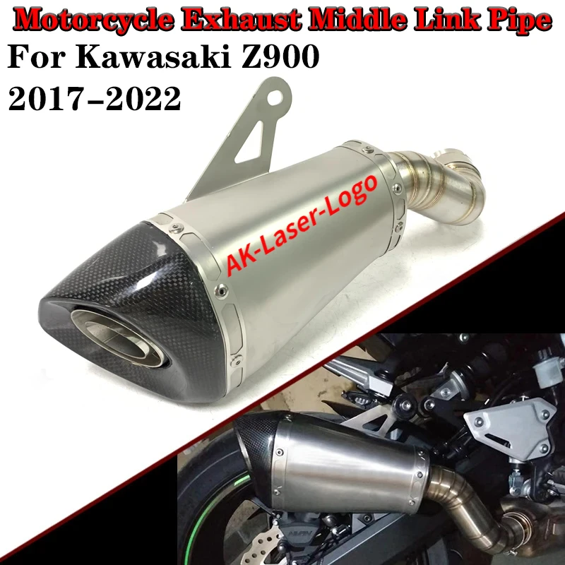 

Z900 Motocycle Exhaust Muffler For Kawasaki Z 900 2017-2022 Slip-on Exhaust Connect To Stock Header Stainless Silencieux Moto