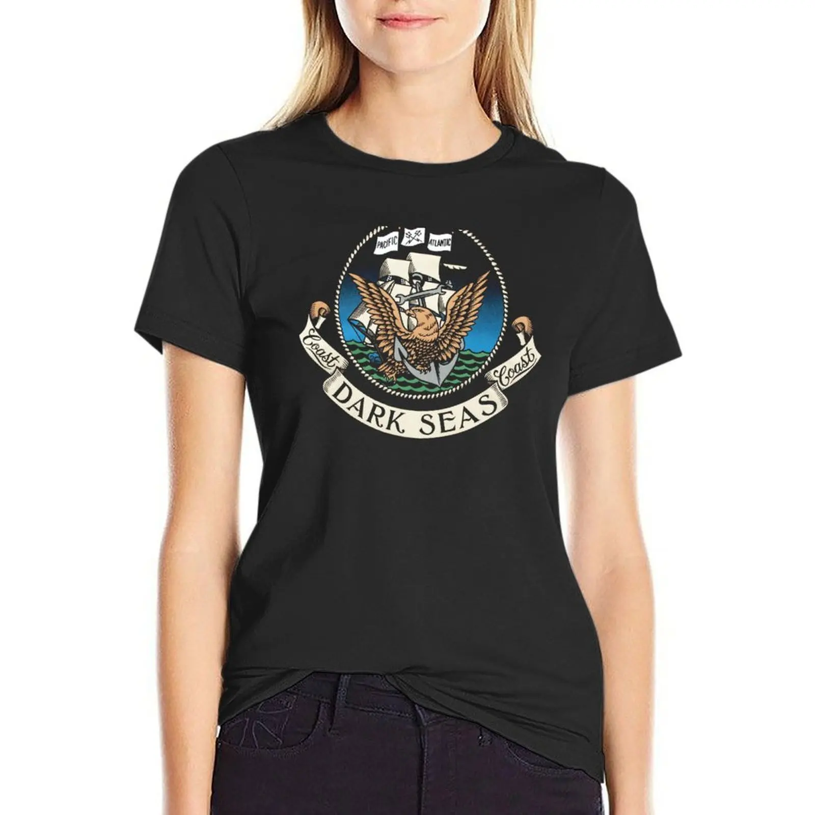 Dark-SEAS-Interwoven- T-Shirt kawaii clothes summer tops new edition western t shirts for Women