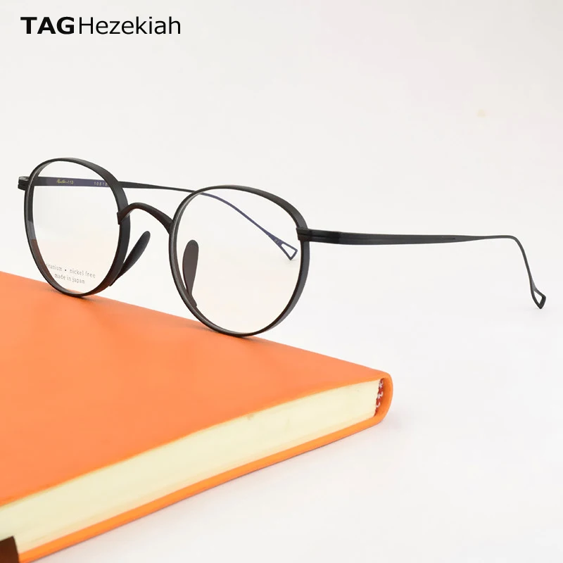

Pure Titanium Glasses Frame Men Retro Prescription Eyeglasses frames Women 2024 Vintage Myopia Optical male Brand Eyewear 113