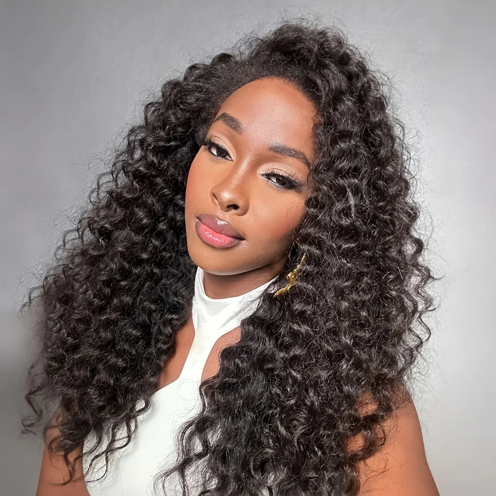 Human Hair 13x6 HD Deep Wave Lace Frontal Wigs 13x4 Water Curly 5x5 Glueless Lace Front Wig 30 42 Inch Kinky Closure WearGo 6