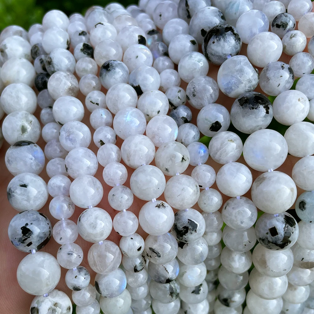 Wholesale Natural Indian Moonstone 6 8 10mm Loose Gemstone Beads for Jewelry Making Wholesale Crystal Beads DIY Accessories 3