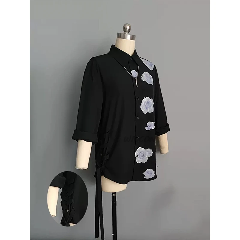 Anime Vtuber Kanae Cosplay Costume Vtuber Nijisanji Kanae Black Daily Clothes Long shirt Role Playing Halloween Gifts Pendant 19