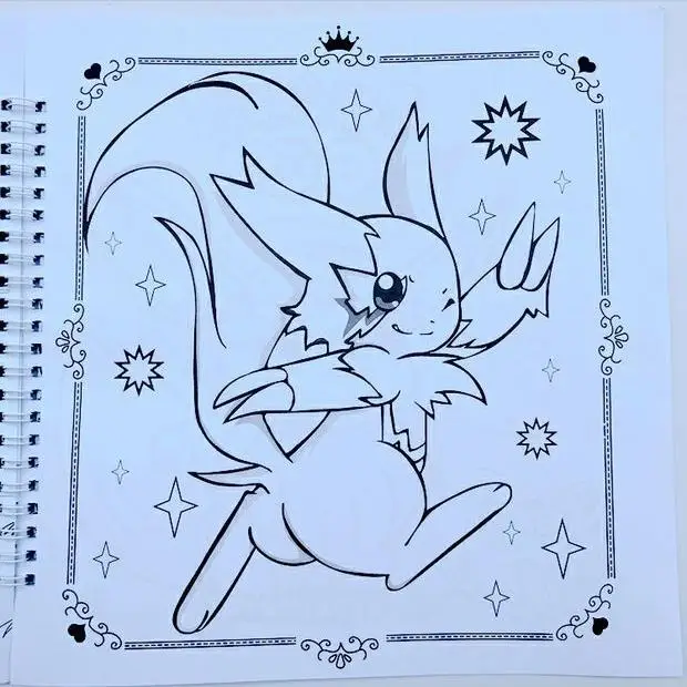 Pokemon Diy Pikachu Educação Infantil Crianças Aprender A Desenhar Livro  Graffiti Pintura Livro Coloring Book Enviar 10 Lápis Coloridos