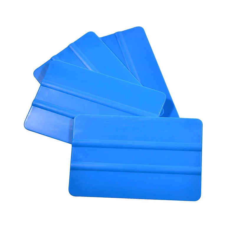 4Pcs Vinyl Wrap Squeegee Flexible Plastic Scraper Window Tint Film Tool Kit for Car Wrapping Tinting Wallpaper Decals 4-inch