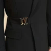 British Style Black Suit Jacket Male Elegant Gentleman Business Casual Professional Formal Dress Body Belt A Double Breasted 5