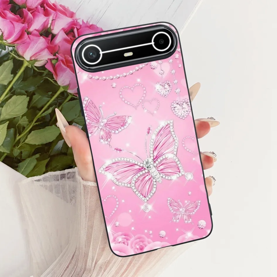 New Fashion Flower Bowknot Soft Silicone Protective Bumper Case - Slim Design