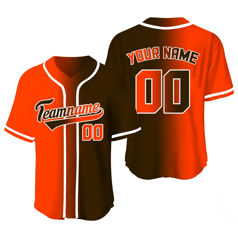 Baseball Jersey Men Shirt Sublimation Blanks Team/Name Training T-shirts Sports Uniform Plus Size Clothing