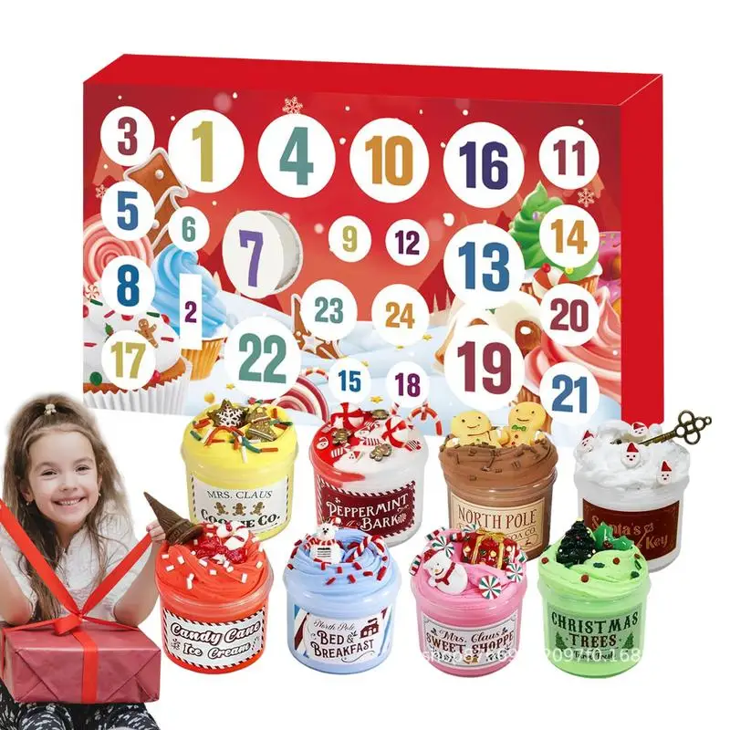 24 Days Christmas Slime Advent Calendar Toys Advent Calendars Toy Calendars Festive Gifts Countdown Calendar Box