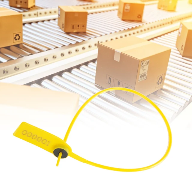 TOPINCN Sigilli Antimanomissione 100 Pezzi - Fascette Di Sicurezza Con Numero, Giallo - Foto 5