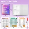 2024 New100 Envelope Savings Challenge Laser A5 Loose-Leaf Binder Budget Binder With Cash Envelopes Money Organizer System 3