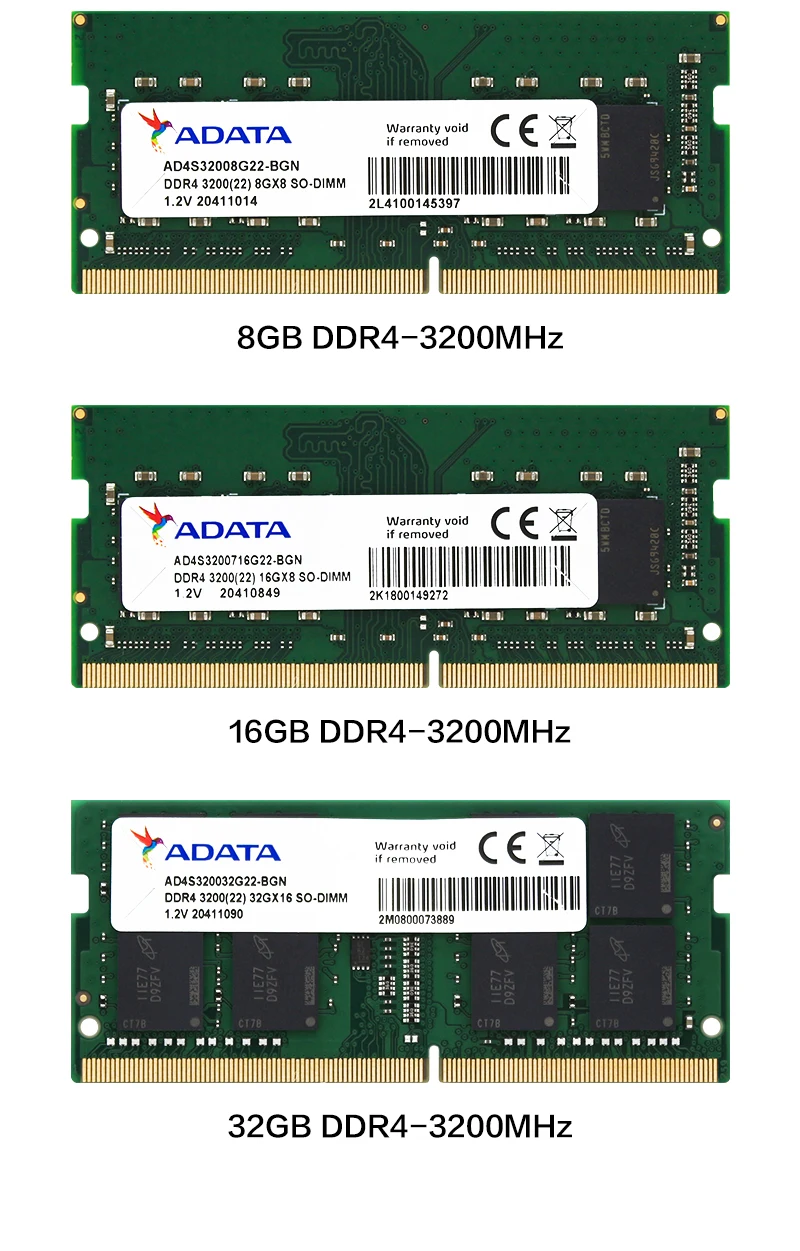 DDR4, 2666MHz, 16GB, 8GB, 3200MHz, 32GB, 16GB, 8GB