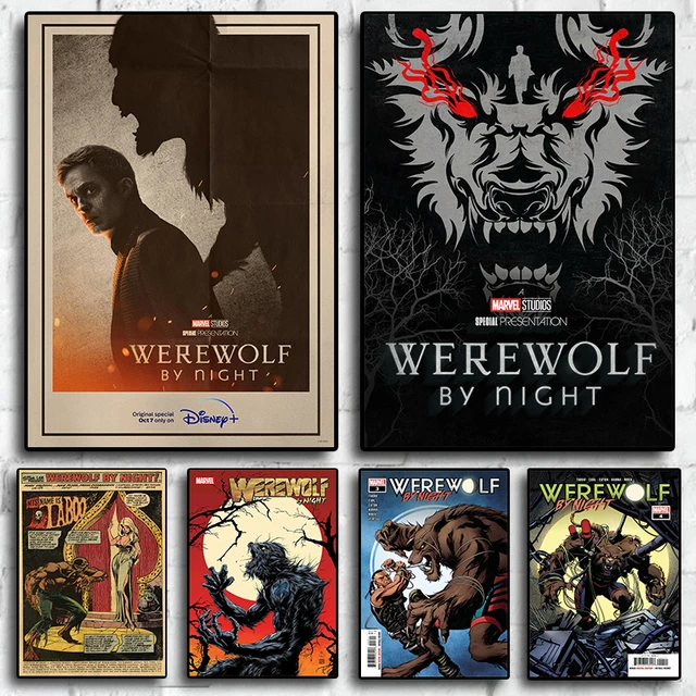 2022 Disney Marvel Superheroes Werewolf By Night movie poster home decor  cuadros Canvas Painting aesthetic room