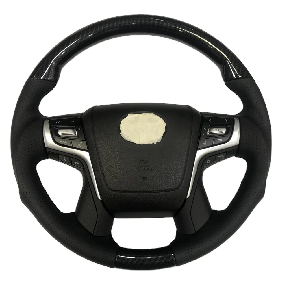 

Carbon flber steering wheel For Toyota LAND CRUISER200 with Multifunction Control Switch Sport steering wheel 2008-2015