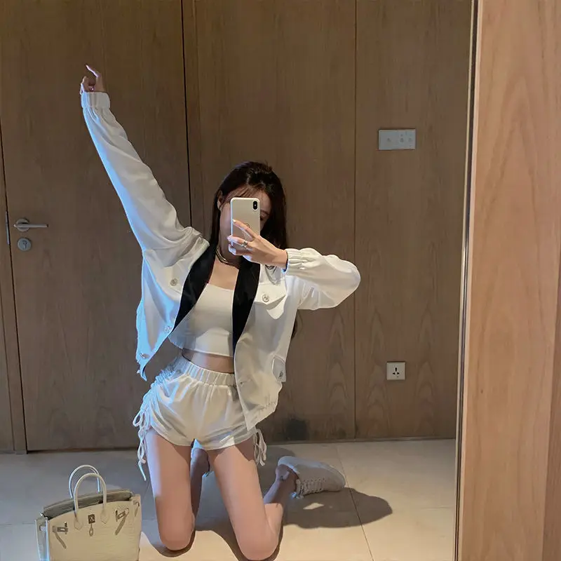 Short Pants for Women To Wear Elastic Waist Womens Shorts Sexy Biker Mini Tight Booty Skinny Elasticty Outdoor Fashion Clothing