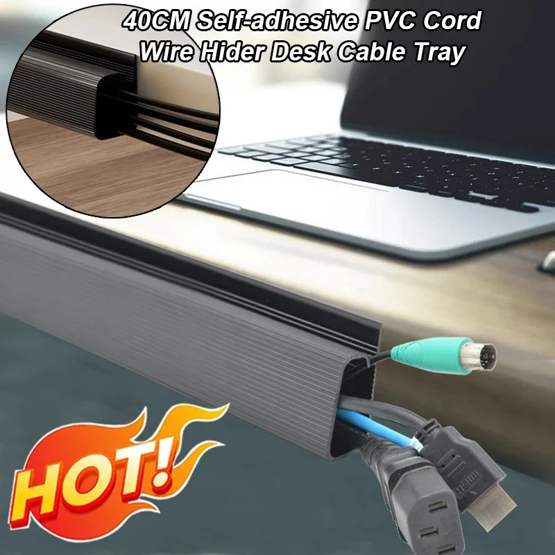 Black Cable Raceway: The Ultimate Solution for Tidy Desks and Clutter ...