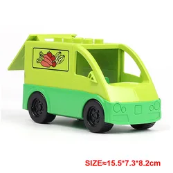 Large Urban Traffic Building Block Set - Assembled Toy Vehicles Collection (Farm van)