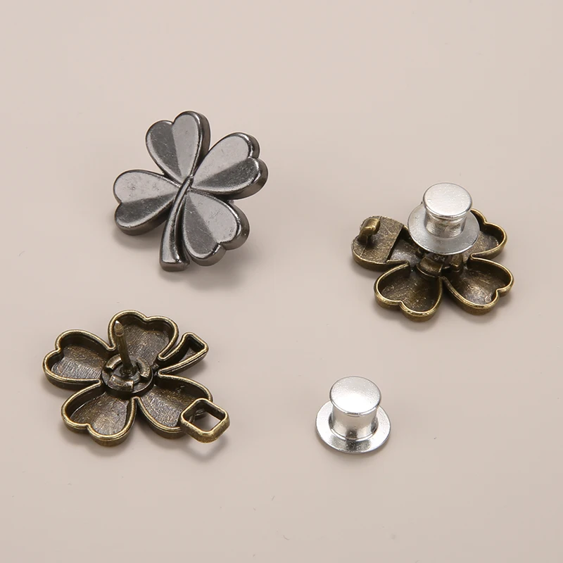 Jeans Button Clips 1/2 Pair Jeans Button Adjustable Clips Pant Skirts Waist Tightener Buckle Snap Button Adjuster Pants Pin Retractable