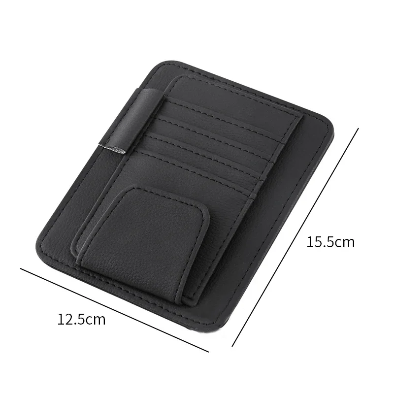 Car Sun Visor Mutil-Pocket Storage Organizer Auto Interior Accessories Car Documents Pouch Credit Card Sun Glasses Pens Holder