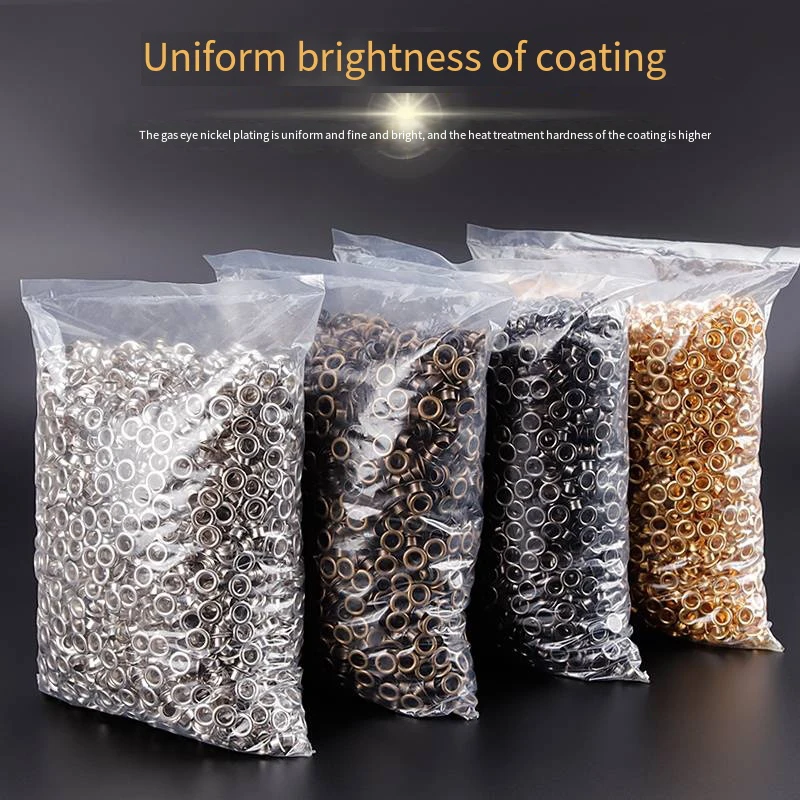 5000Sets Grommet Metal Eyelets Accessories Diy Craft Banner Clothing Clip Tarpaulin Curtains Shoes Bag Eyelets With Washer eyelet grommet ring eyelet grommet ring kit grommet eyelet kit screw back eyelets metal eyelet buttons