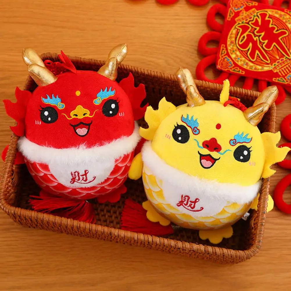 Chinese Zodiac Dragon Doll Dragon Plush Doll Pendant Cute Chinese Zodiac Stuffed Ornament for Home Party Decoration Unique New cantik unique dragon