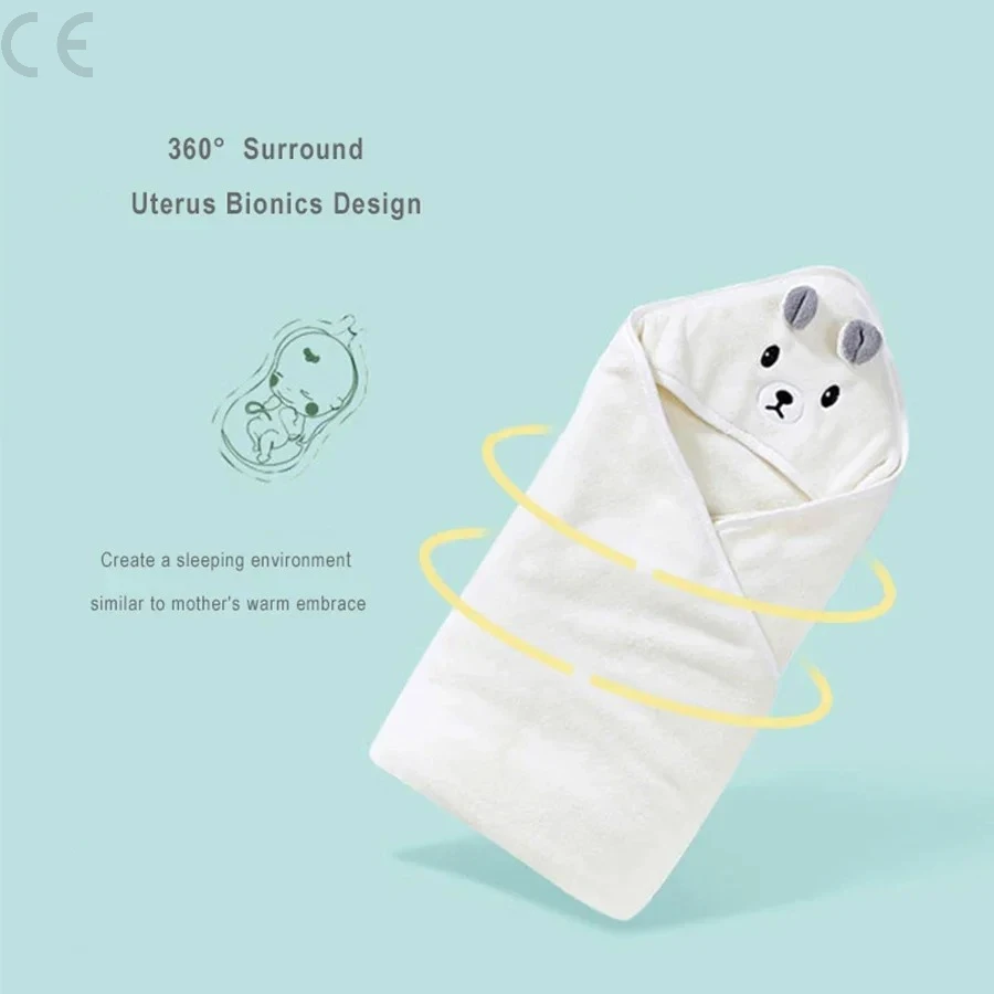 Toddler Bathrobe Infant Bath Towel Boy Girl Blankets Swaddle With Hood Cartoon Coral Fleece Towel Blanket Newborn Kids Bedding 3