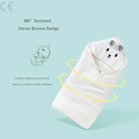 Toddler Bathrobe Infant Bath Towel Boy Girl Blankets Swaddle With Hood Cartoon Coral Fleece Towel Blanket Newborn Kids Bedding 3