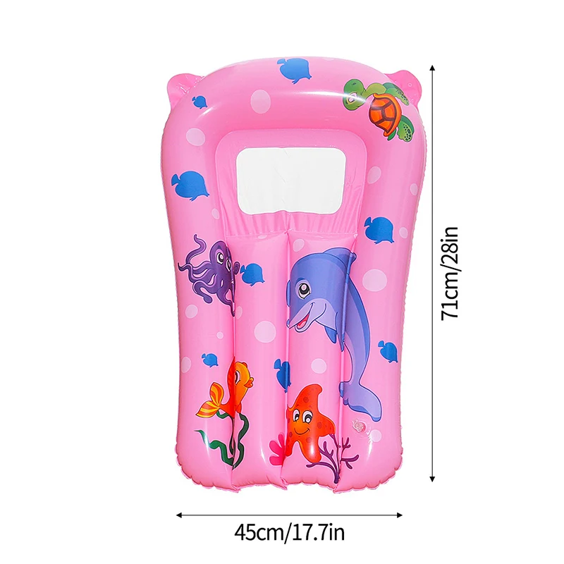 Inflatable Pool Float Cartoon Pool Raft for Kids Garden Water Pool Toy Foldable Nonleak Kids Surfboard Party Favor 5