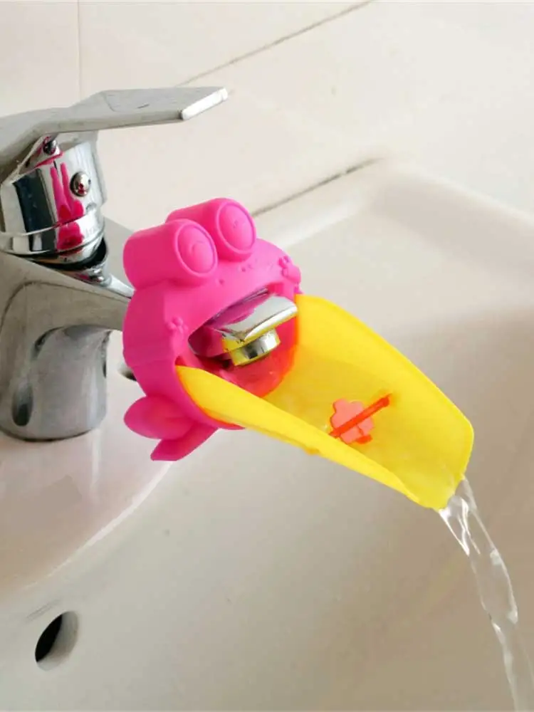 Children Kids Faucet Extender Baby Hand Washing Aid Cartoon Frog Convenient For Baby Washing Helper Children Artifact