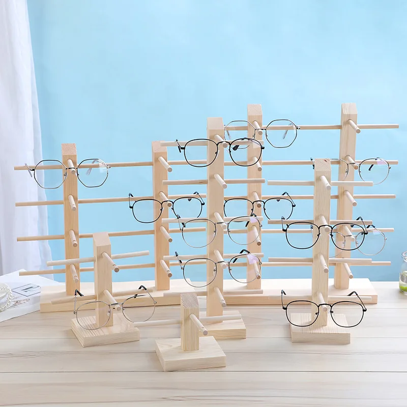 Solid Wood Glasses Display Rack Storage Rack Display Decorative Props Jewelry Holder Sunglasses Myopic Glasses Rack Home Storage 4