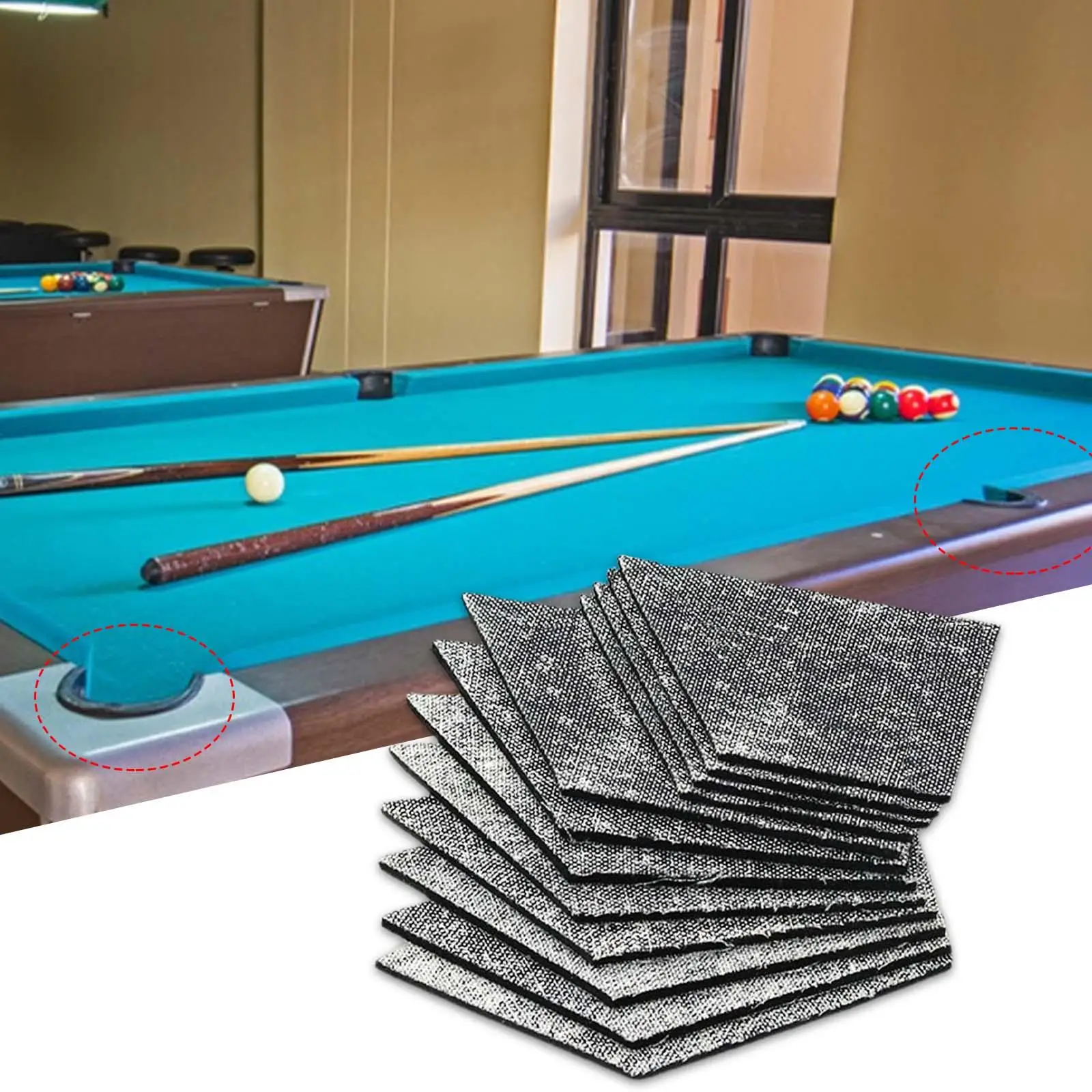 7ft Billiard Cloth Pool Table Felt Kit With 6 Cloth Strips And 2 Gloves