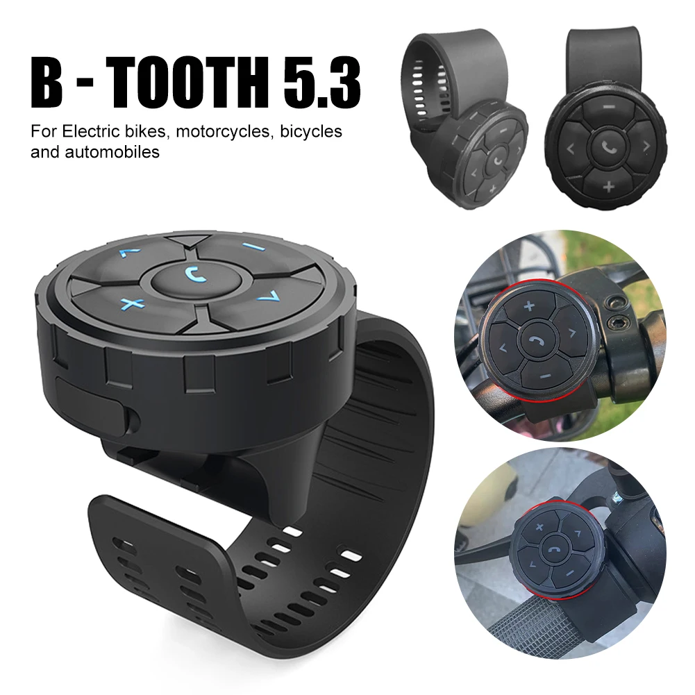 

Wireless Car Steering Wheel Control Button BT V5.3 Remote Control For Android IPhone Multimedia Player For Bicycle Motorcycle