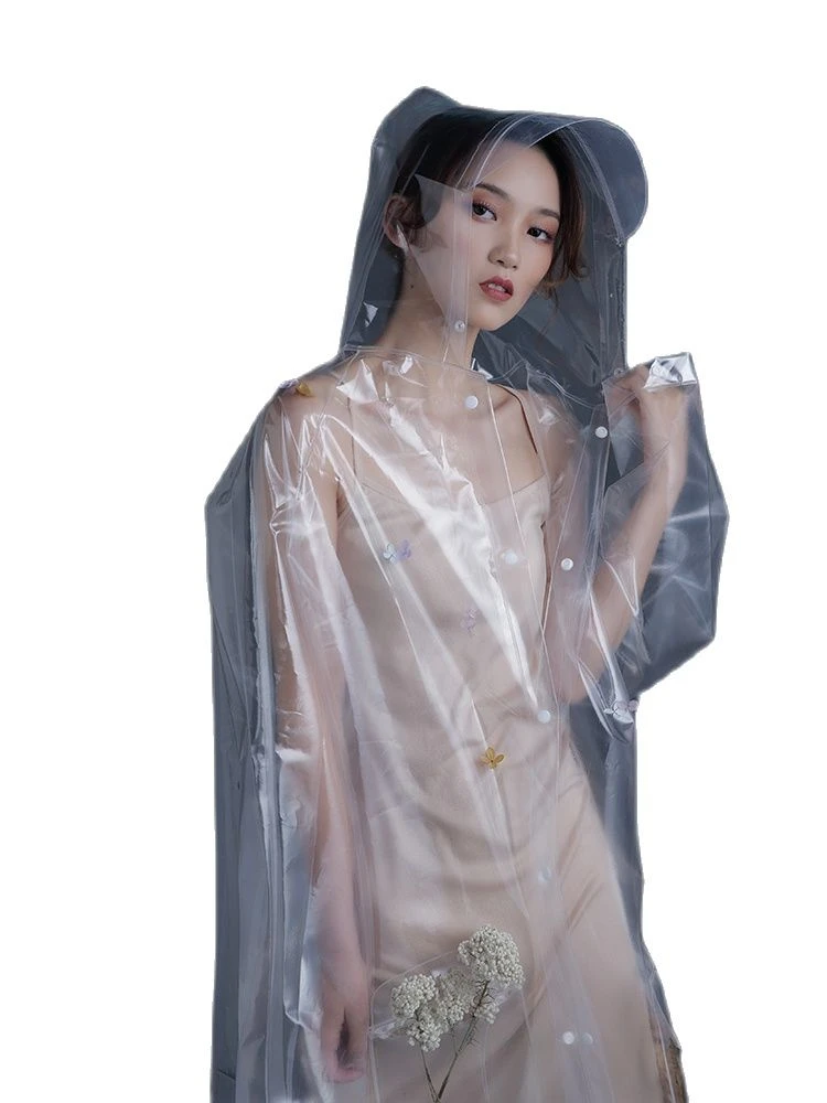 Chubasquero transparente Impermeable para mujer, chaqueta de plástico, Poncho de lluvia, traje de regalo Impermeable|Impermeables| AliExpress