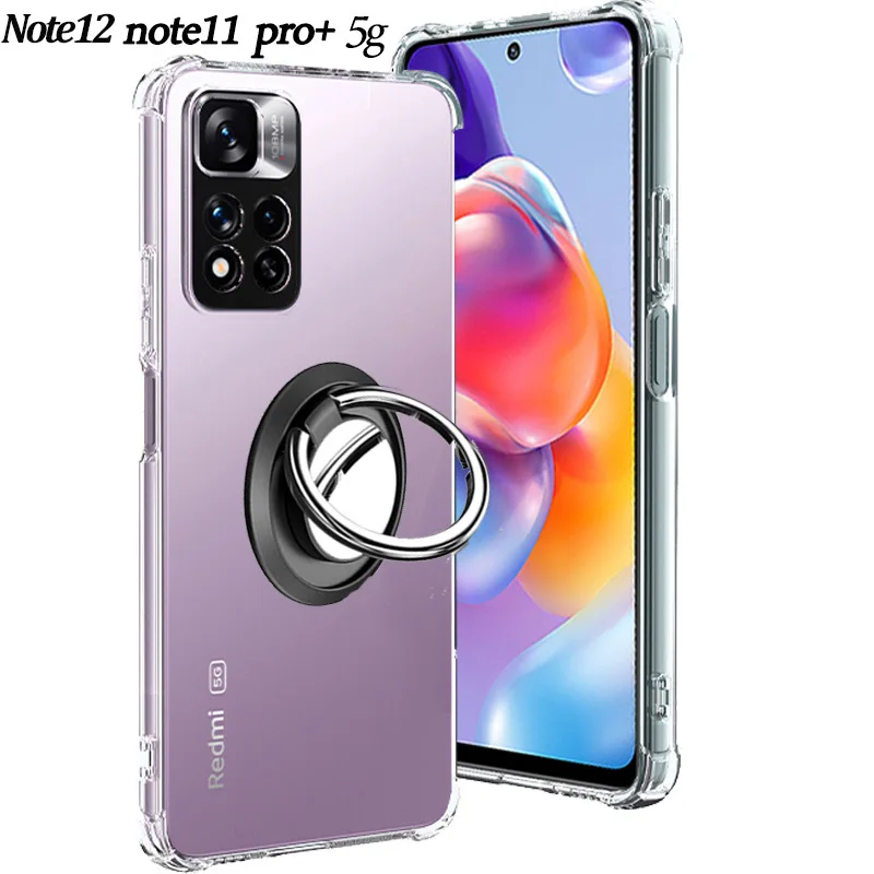Redmi Note 12, Redmi Note 12 Pro Custodia Morbida Per Airbag Per Redmi Note 12 Pro Plus 5G Custodie Ad Anello In Tpu Trasparente Cover Per Telefono Re