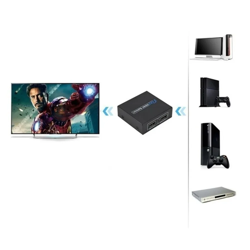 BGGQGG HDMI 호환 분배기, 풀 HD 1080p 비디오 HDMI 호환 스위치 스위처, HDTV DVD용, 1X2 스플릿 1 인 2 아웃