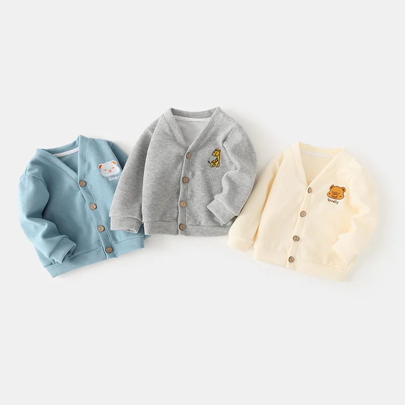 Baby Knitted Cardigan Toddler Girl Cute Sweater Autumn Boy Casual Jacket Cartoon Bear Fashion Kids Outerwear Ropa Para Bebe
