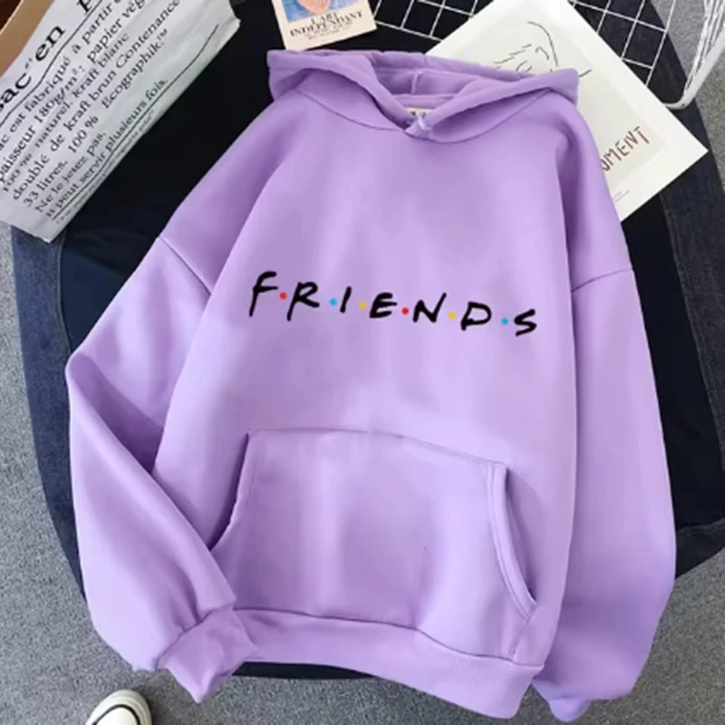 Frauen Freunde Drucken Hoodie Langarm Pullover Mode Kleidung Casual HipHop Weiblichen Frühling Herbst Sweatshirt Harajuku Unisex