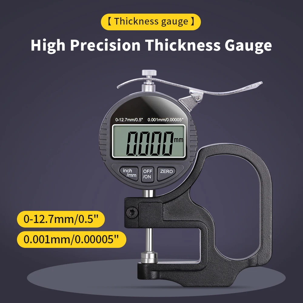 Description Picture 2 of itemElectronic Thickness Gauge 12.7mm 0.01/0.001mm Digital Caliper Precise Micrometer Thickness Meter High Precision Measuring Tool