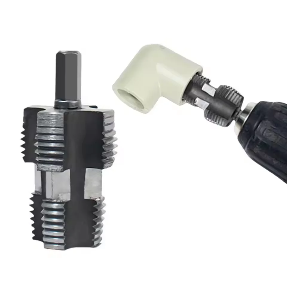 Electric Drill Water Pipe Threader High-Speed Steel Rustproof Corrosion Resistant Faucet Installation Pipe Threader Accessories