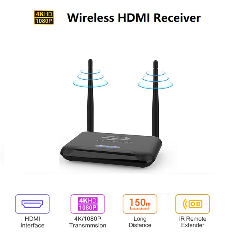 

Беспроводной HDMI-приемник BIN-850, 4K @ 30 Гц, 2,4 ГГц