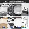 Bathroom Wash Brush USB Type Bathtub Brush Handheld Kitchen Cleaning Tool 6-in-1 Electric Cleaning Brush Cleaner Sink 6