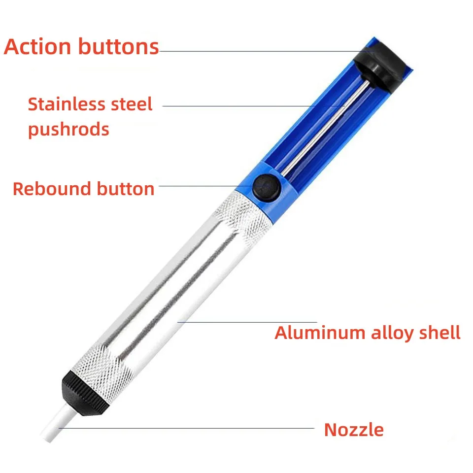 Hot Aluminium Desoldering Suction Pump Tool with Desoldering Mesh Braid Tape Copper Welding Solder Remover Flux BGA Repair Tool desoldering suction pump desoldering pump desoldering tool electrothermal solder sucker